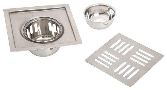 Vantage VAL- 198 (A) Stainless Steel Drain Cover Square Capsule with CCT And Removable Grate Plain Easy to Install & Clean