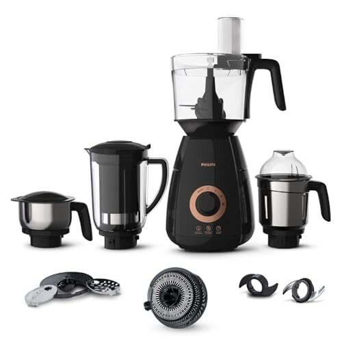 Philips Stainless Steel Mixer Grinder + Food Processor, 3-in-1 
