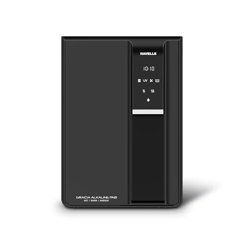Havells Gracia FAB Alkaline Water Purifier (Black), RO+UV+Alkaline, Hot, Warm & Ambient Water