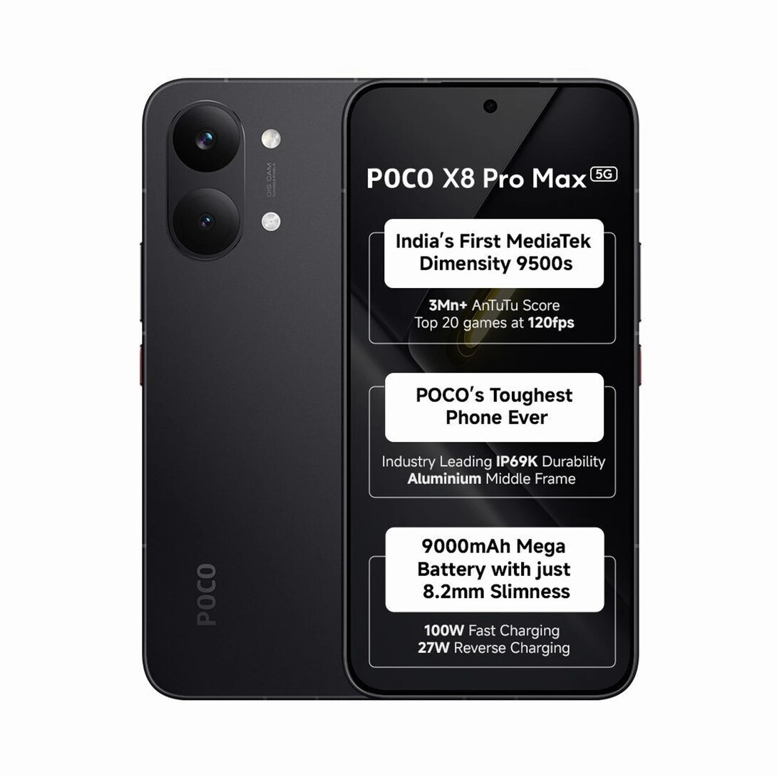 POCO X8 Pro Max (Black, 256 GB) (12 GB RAM)