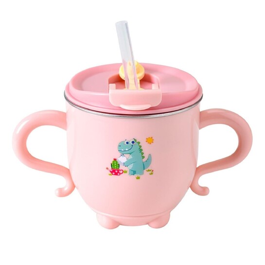 FunBlast Stainless Steel Milk Mug for Kids with Handles