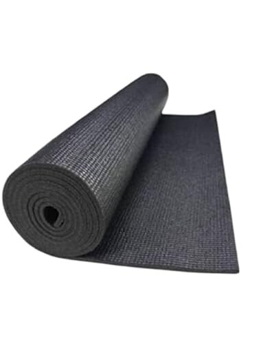 Yoga Mats for Women and Men NBR Material with Carrying Strap, Extra Thick Exercise Mats for Workout Yoga Mat for Women for Workout, Yoga, Fitness, Exercise Mat Anti Slip Yoga Mats (4mm) (Black)