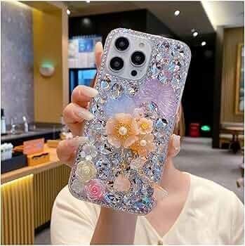 SPARKUP 3D Orange Sheal Flower iPhone 15 Case 