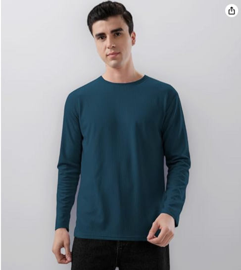 Amazon- KAJARU Men's Polyster Blend Regular Fit T-Shirt