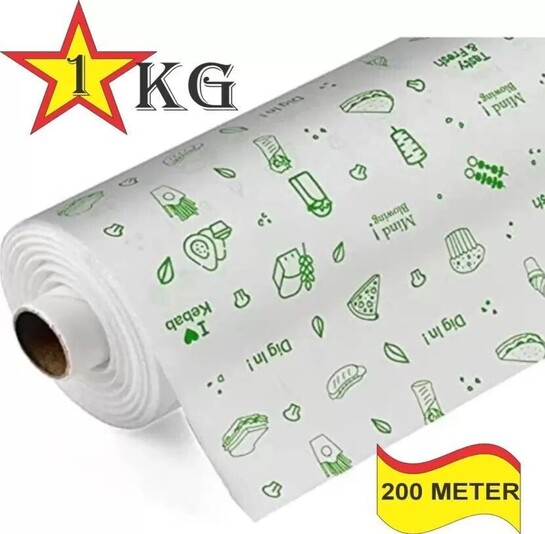 MOQ -3 Foodpak FOOD WRAPPING PAPER /PAPER FOIL/BUTTER PAPER/ROTI WRAP pa...more