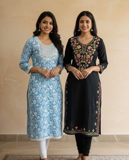 Women floral print kurta minimum 2 