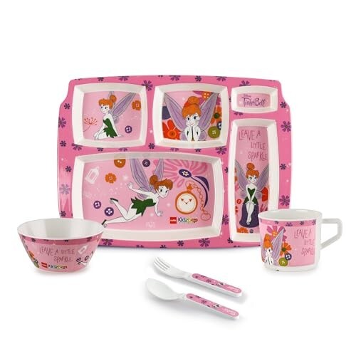 Cello Kidzbee Pentameal Tinker Bell Melamine Meal Set