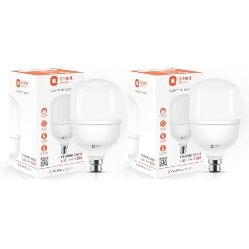 Orient Electric Eternal Shine LED Bulb 40W, B22d Cap, 6500K (Pack of 2)
