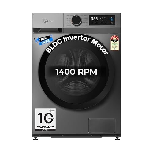 Midea 7 Kg 5 Star Fully Automatic Front Load Washing Machine with Inverter Motor