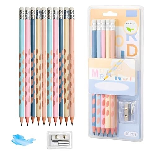Toyshine HB Pencil Set with Erasers on Top | Pack of 10 [3% coupon]