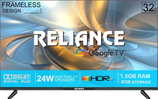 Reliance 80 cm (32 inch) HD Ready LED Smart Google TV 2025 Edition