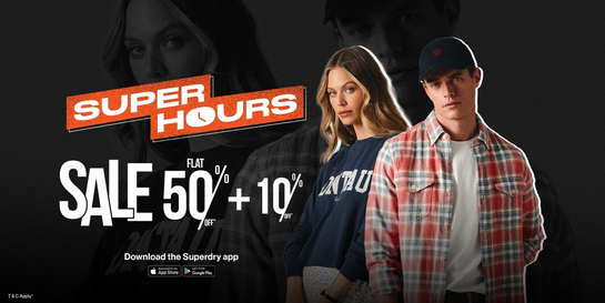Superdry - Super Hours SALE - Flat 50% Off + 10% Off