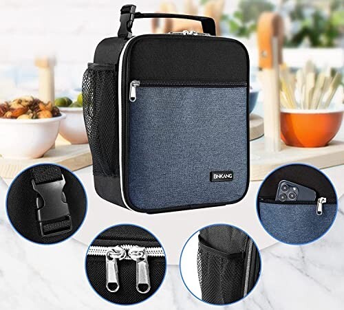 Diablos Insulated Lunch Bag for Men and Women (5 Liters) - Tiffin Bag for Work, School, and Outdoors - Blue