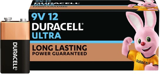 Duracell Ultra 9V High drain devices, Smoke alarm , Radio , battery pack of 12 location specific (Bangalore)