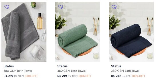 Myntra - 380 GSM Bath Towel