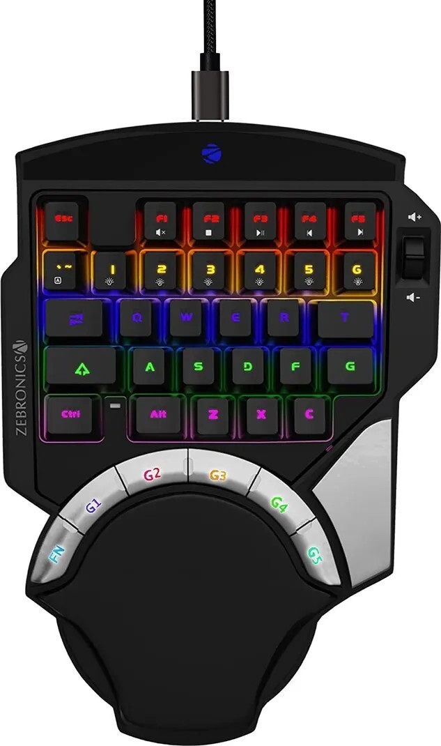 ZEBRONICS Zeb-Max Atom Wired USB Gaming Keyboard (Black)