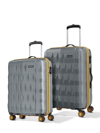 Aristocrat Comet Grey Set Of 2 Small & Medium Hard 56 & 66cm Trolley Bag