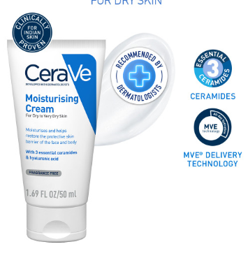 CeraVe Moisturizing Barrier Repair Cream with Ceramides & Hyaluronic Acid - 50ml