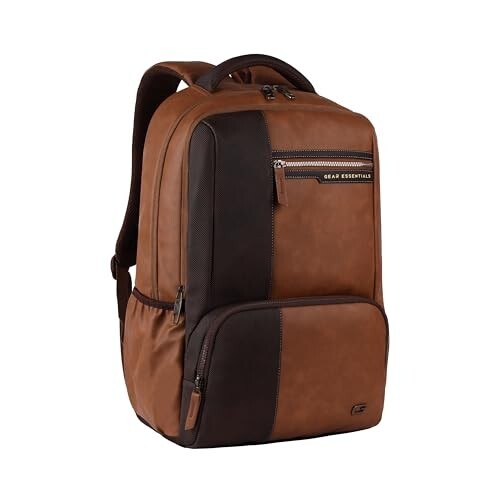Gear Vintage 4 19"/29L Anti Theft Faux Leather Medium Water Resistant 4 Compartment Laptop Backpack [Apply coupon]