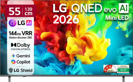 LG AI QNED evo 82 139 cm (55 inch) Ultra HD (4K) Mini LED Smart WebOS TV 2026 Edition