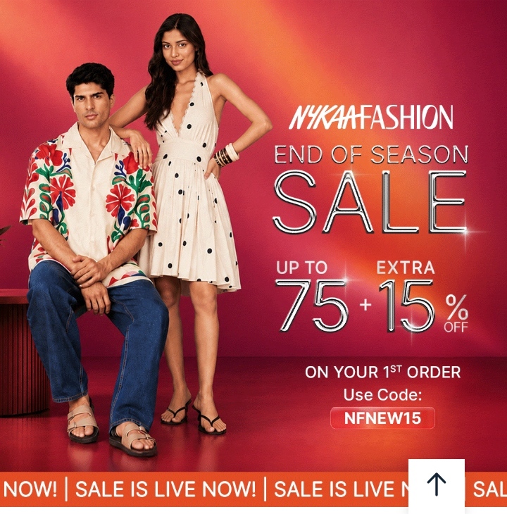  Nykaa Fashion End of Season Sale LIVE | Up to 75% OFF + Extra 15% OFF on 1st Order