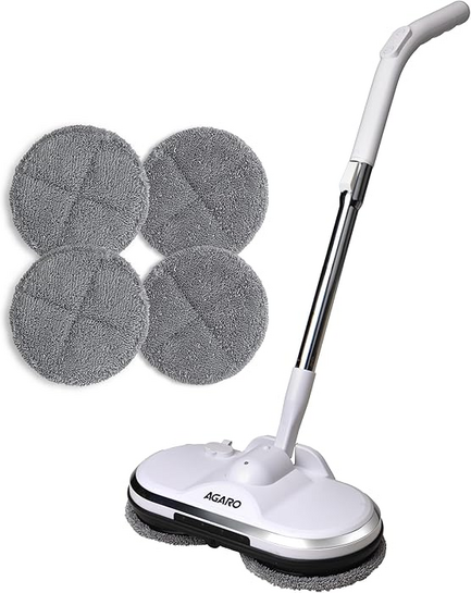 AGARO Regency Electric Spin Mop for Floor Cleaning, Mopping, Automatic Wet Mopper, Cordless, Adjustable Handle, Water Sprayer, Lightweight, for Wooden, Tiles & Hard Floors, Home, Kitchen & Office use 500+