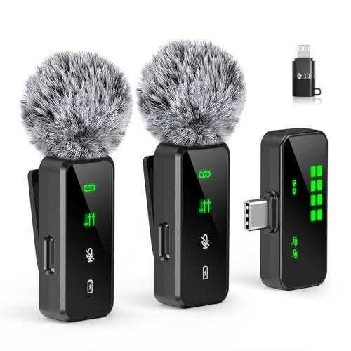 GRENARO Mic for YouTube Wireless, 3-Level Adjustable Noise Cancellation Wireless Mic