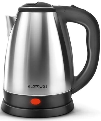 Longway Kestro 2 Liter Electric Kettle with Stainless Steel Body (Black & Silver, 1500 Watt)