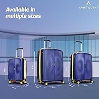 Aristocrat Vortex Plus | Set of 2 Trolley Bag, 55+65 Cm, Small+Medium Hardside Luggage | 8 Wheels,