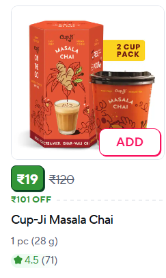Zepto - Up To 84% oil ' basmati rice ' Masala Chai  & more 