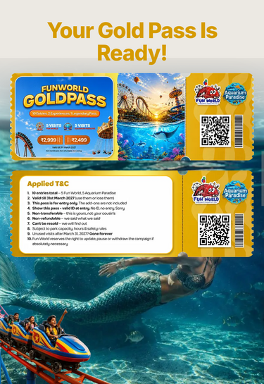 5 Fun World visits + 5 Aquarium Paradise visits