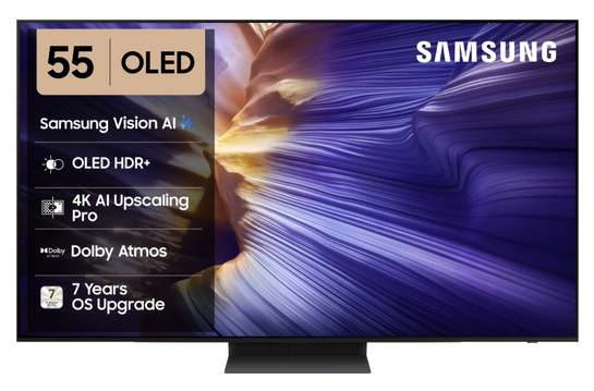Samsung 55 inch OLED Ultra HD (4K) Smart Tizen TV (QA55S90FAULXL) - 2025 Model QD-OLED Panel