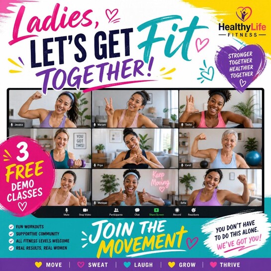 Free 3-Day Home Workout, Fat Loss Online Yoga & Zumba Demo Class for Women (Hindi) 