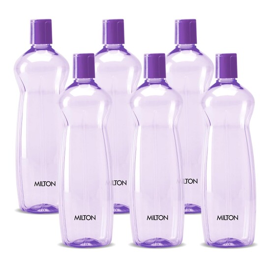 MILTON Pacific 1000 Water Bottle 1 Litre each, set of 6, Purple