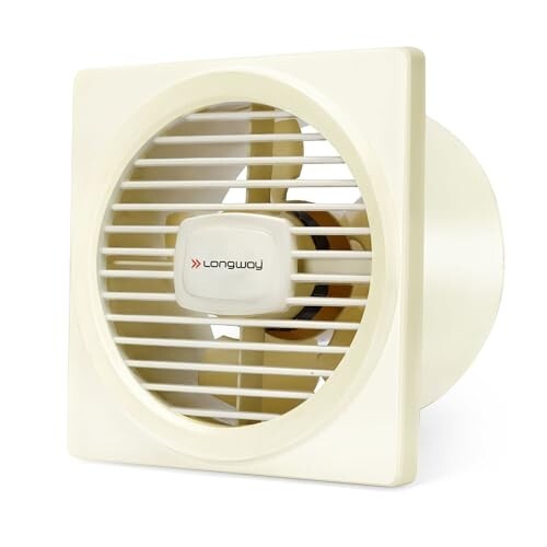 LONGWAY Gusto 6 Inch 150 mm Energy Efficient Exhaust Fan | High Speed Powerful Motor | Noiseless Operation & Easy to Clean | Suitable for Bathroom, Kitchen, Office | 2 Years Warranty (Ivory)