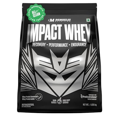 Bigmuscles Nutrition Impact Whey Protein Isolate & Concentrate [1.035kg, Rich Chocolate] | 24g Protein