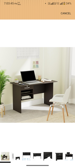 Amazon Brand - Solimo Altamore Engineered Wood Study Table and Office Desk with Drawer and 2 Shelves (Wenge Finish)