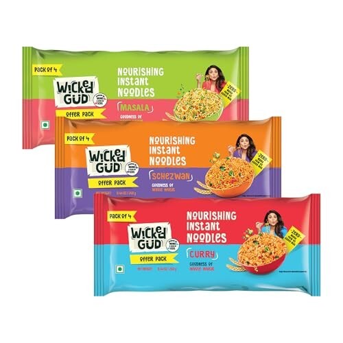 WickedGud Nourishing Instant Noodles Range 720 Grams (Apply 50% coupon)  [Buy 5 Qty @ ₹280]