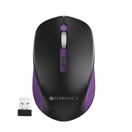 ZEBRONICS Jaguar, 2.4GHz, Wireless Mouse, 1600 DPI, Silent Operation