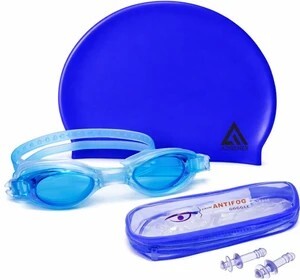 Adrenex Swimming Combo Cap Goggle Earplug Set For All Age Swimmin...more