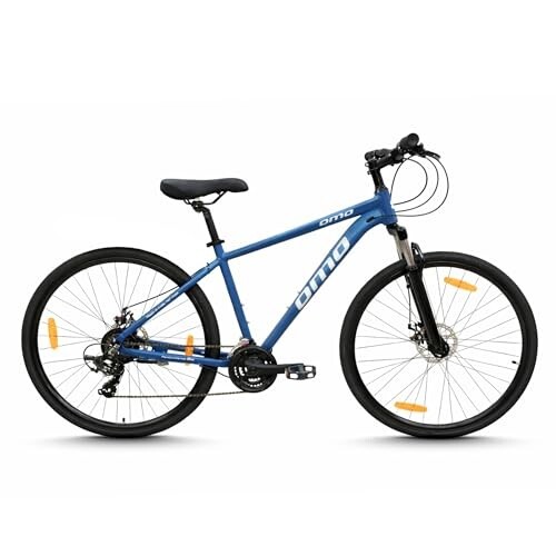 OMOBIKES Coorg Ace | 21 Gear Cycle for Adults, Men, Boys | 700c / 29T Hybrid | Suspension, Disc Brakes, Alloy Frame [Blue]