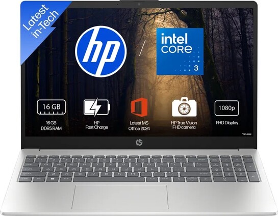 HP 15 (i3 14th Gen) Intel Core 3 100U - 15-fd0885TU Thin and Light Laptop