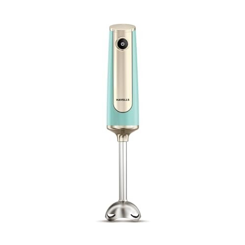 Havells CRAFT Hand Blender|50% Quieter Operation|Easy Blending with 300 Watt Power(Blue & Gold)