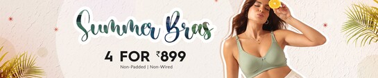 Clovia-Summer Bras 4 For @899