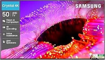 Samsung 50 inches Crystal UHD 4K Samsung Vision AI Smart TV