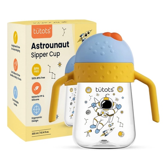 tutots 360 Spill-Proof Sipper Cup with Handles | BPA Free | Leak-Proof | 12 Months+