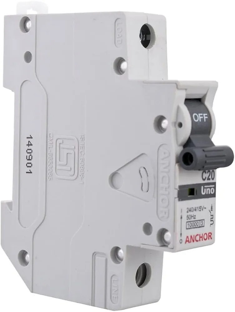 Anchor by Panasonic UNO 20 Amp Single Pole C Curve MCB |