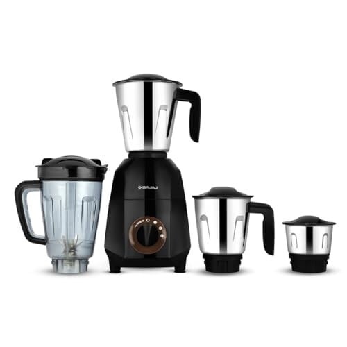 Bajaj Rex Dlx Ninja Series 4 Jar 750W Mixer Grinder | DuraCut Blades 