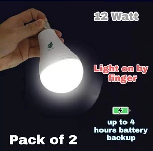 Alfa Bright Emergency inveter led bulb 12wt pack of 2 4 hrs Bulb Emergency Light Bulb