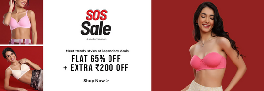 Zivame - SOS Sale | Flat 65% off + Extra 200 OFF | BUY 2 GET 2 FREE